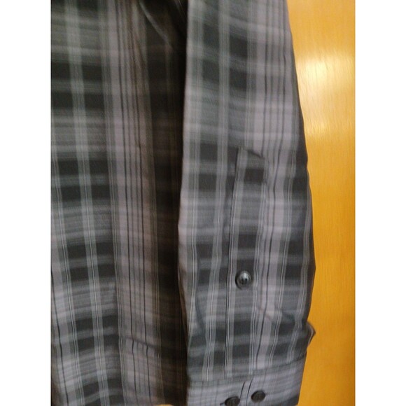 Columbia Omni-Shade Shirt Mens M Gray Plaid L.S. Sun Protection Outdoor Hiking M - Picture 4 of 16